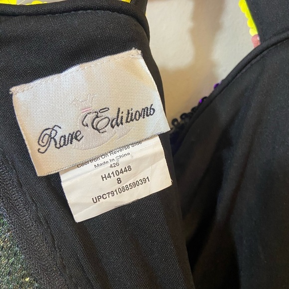 Rare editions Colorful Layered Sequin Cocktail Dress - Picture 16 of 16